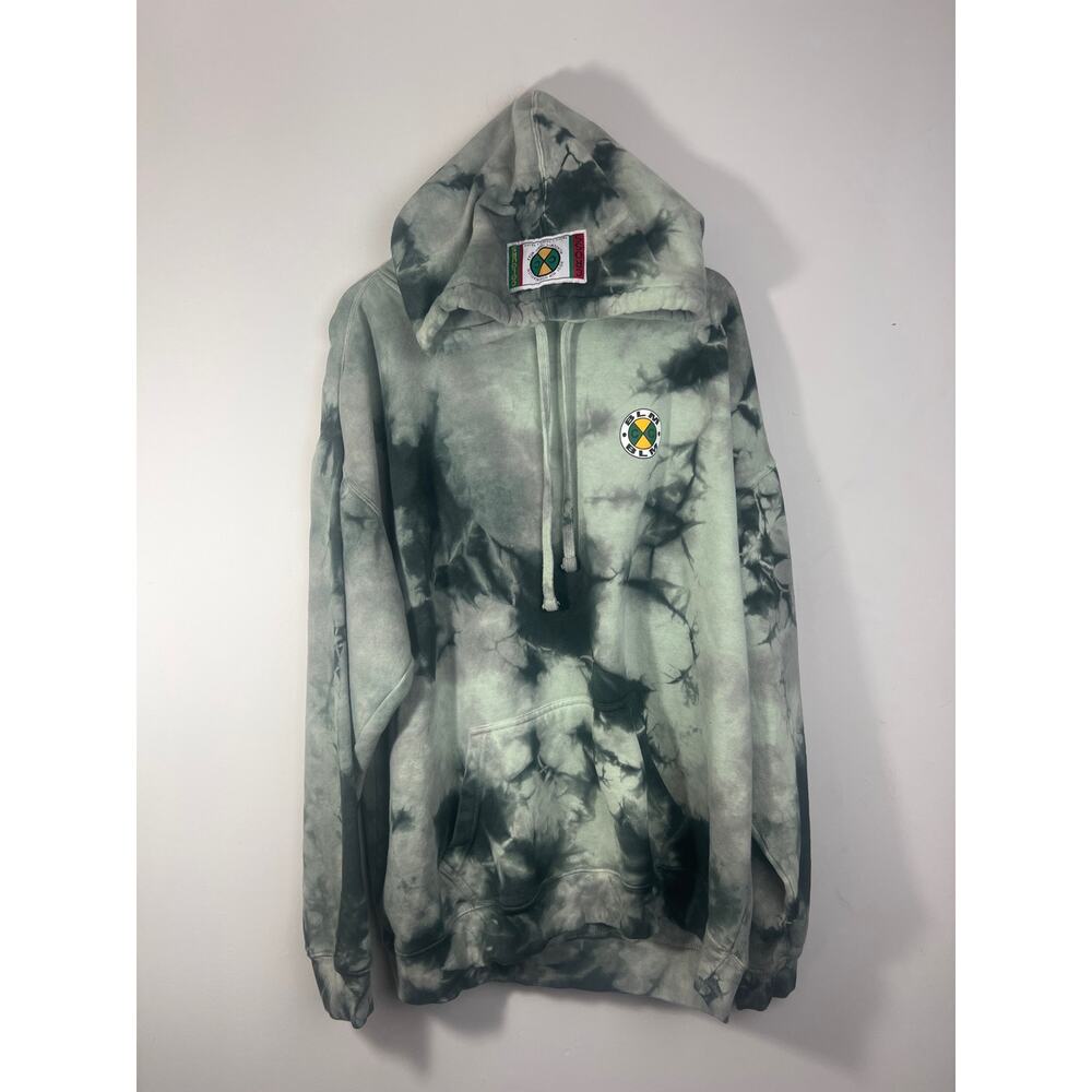 Cross Colours Women’s Tie Dye Sage Green BLM Pullover Hoodie Size XL
